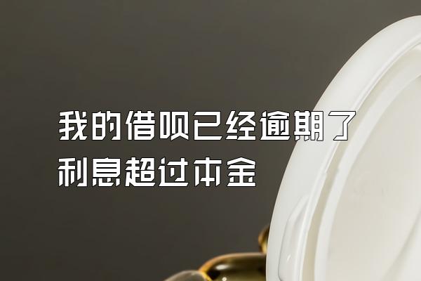 我的借呗已经逾期了利息超过本金