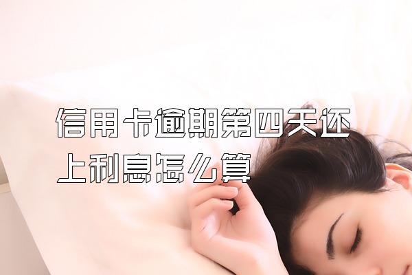 信用卡逾期第四天还上利息怎么算