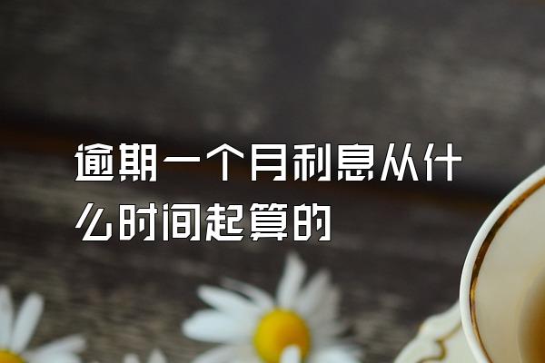 逾期一个月利息从什么时间起算的