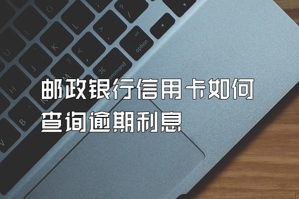 邮政银行信用卡如何查询逾期利息