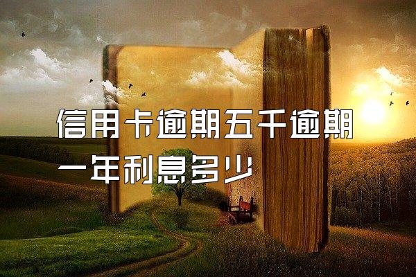信用卡逾期五千逾期一年利息多少