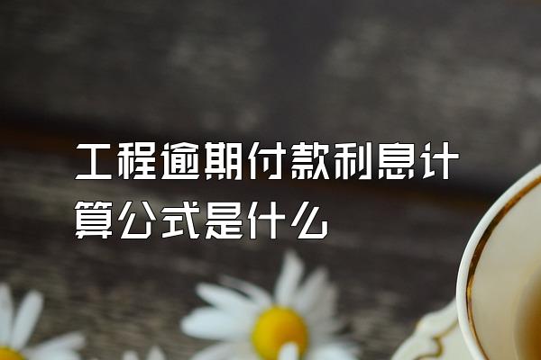 工程逾期付款利息计算公式是什么