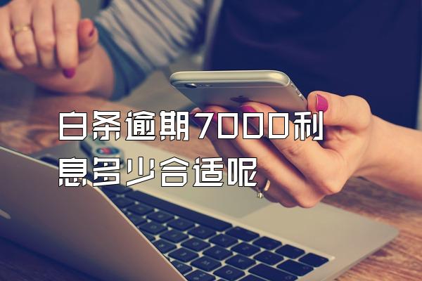 白条逾期7000利息多少合适呢