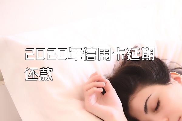 2020年信用卡延期还款