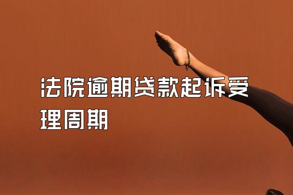 法院逾期贷款起诉受理周期