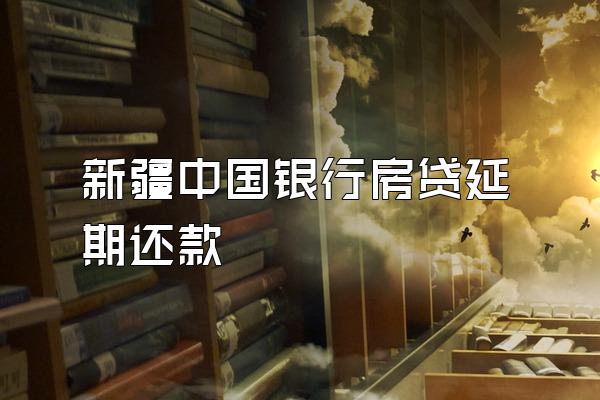 新疆中国银行房贷延期还款