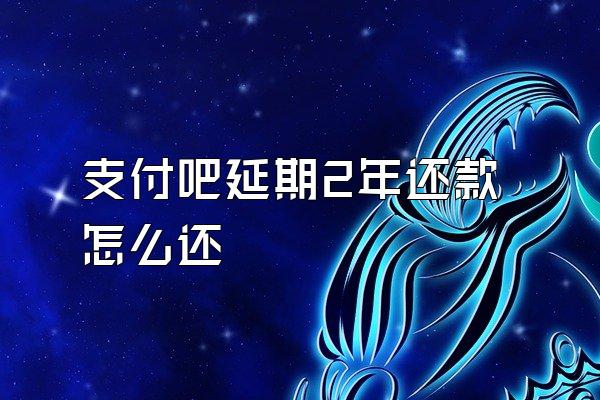 支付吧延期2年还款怎么还
