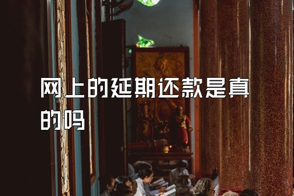 网上的延期还款是真的吗