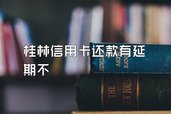 桂林信用卡还款有延期不