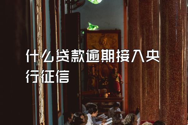 什么贷款逾期接入央行征信