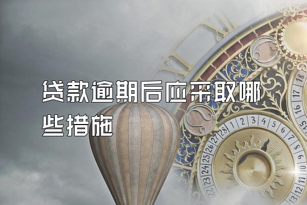 贷款逾期后应采取哪些措施