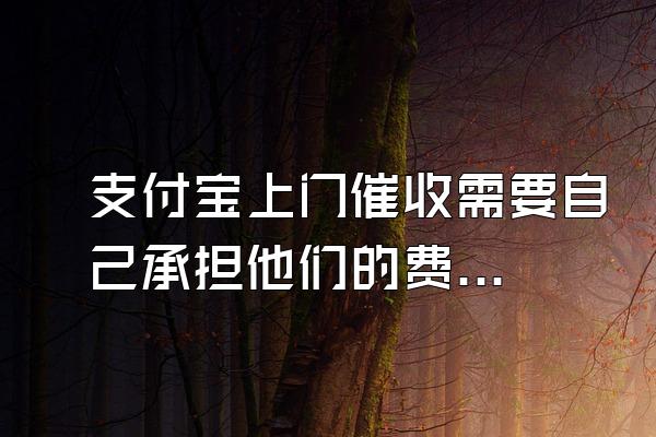 支付宝上门催收需要自己承担他们的费用吗