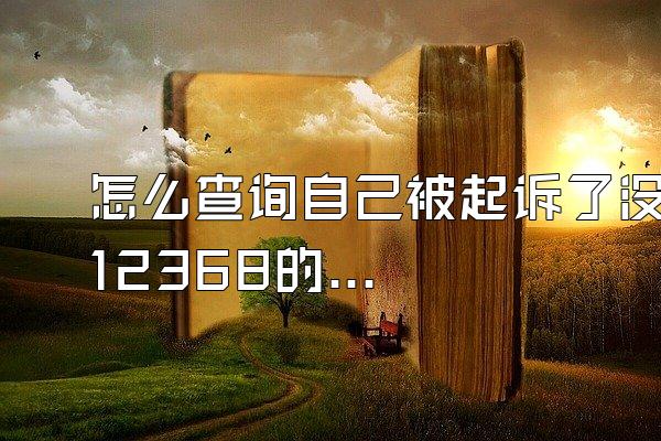 怎么查询自己被起诉了没12368的案件