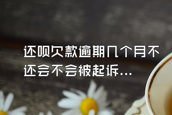 还呗欠款逾期几个月不还会不会被起诉冻结