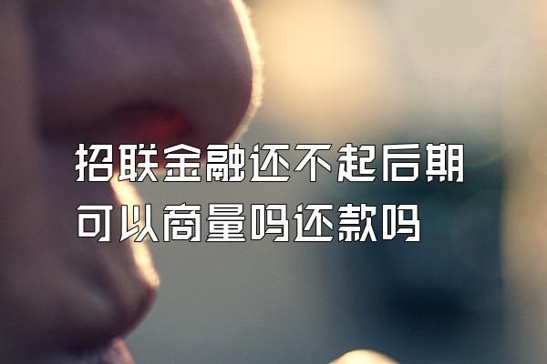 招联金融还不起后期可以商量吗还款吗