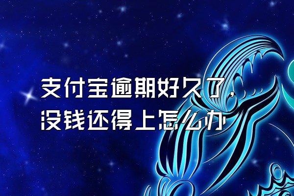 支付宝逾期好久了,没钱还得上怎么办