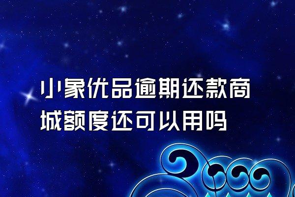 小象优品逾期还款商城额度还可以用吗