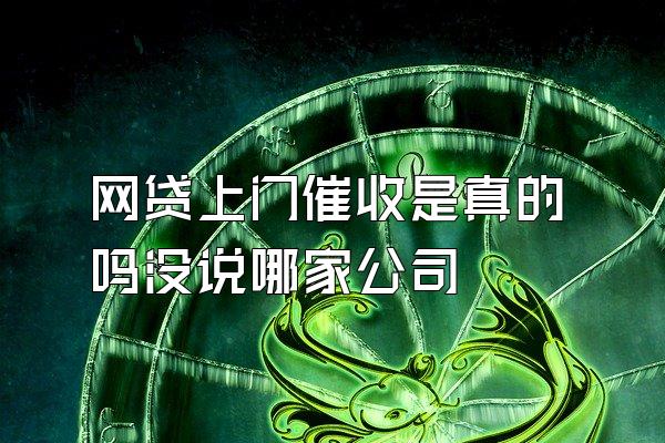 网贷上门催收是真的吗没说哪家公司