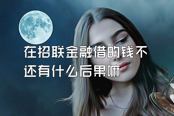 在招联金融借的钱不还有什么后果嘛