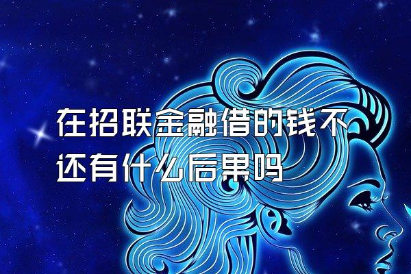 在招联金融借的钱不还有什么后果吗