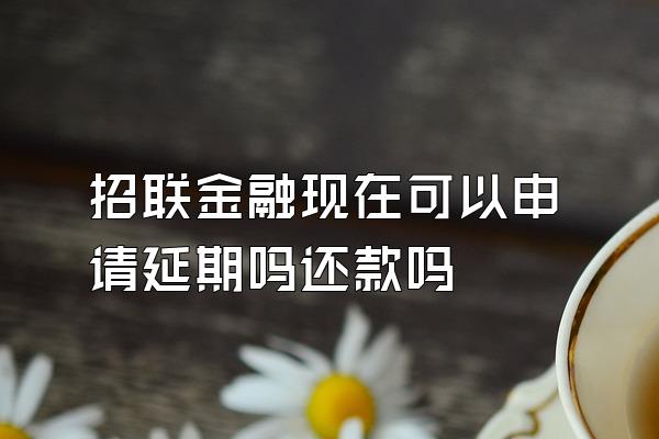 招联金融现在可以申请延期吗还款吗