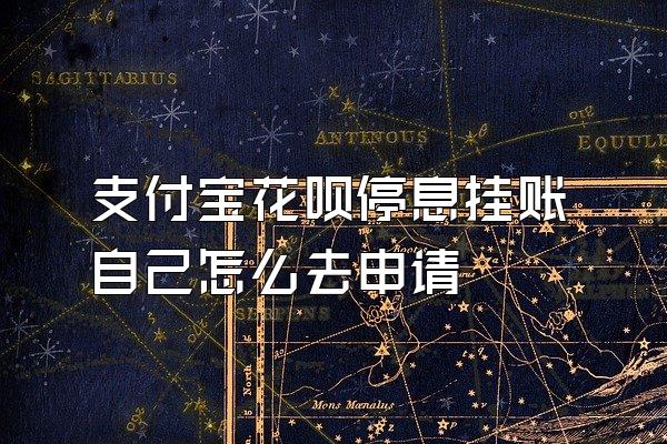 支付宝花呗停息挂账自己怎么去申请