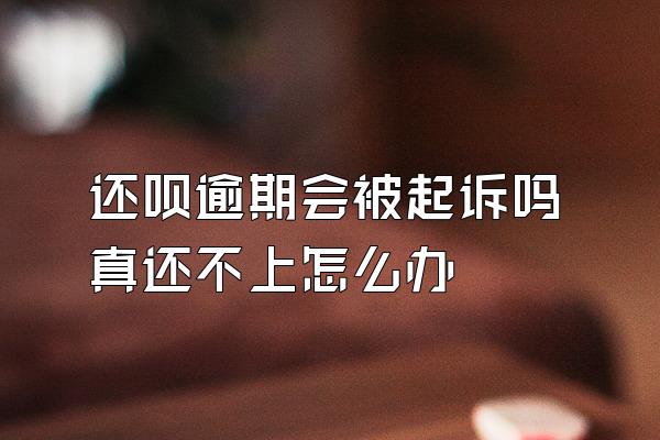 还呗逾期会被起诉吗真还不上怎么办