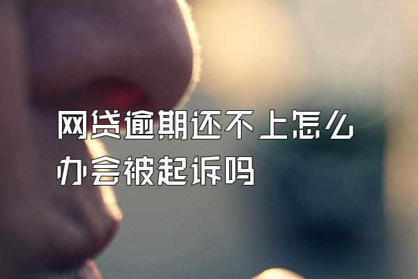 网贷逾期还不上怎么办会被起诉吗