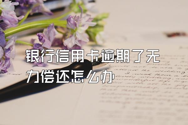 银行信用卡逾期了无力偿还怎么办