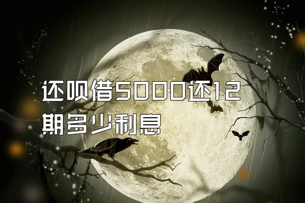 还呗借5000还12期多少利息