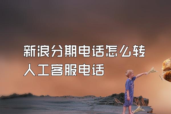 新浪分期电话怎么转人工客服电话