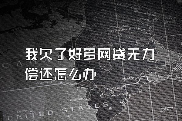 我欠了好多网贷无力偿还怎么办