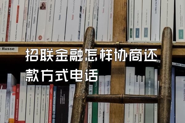 招联金融怎样协商还款方式电话