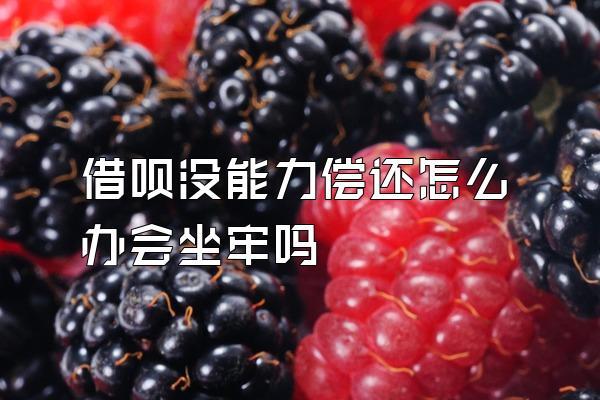 借呗没能力偿还怎么办会坐牢吗