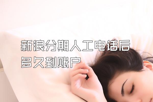 新浪分期人工电话后多久到账户