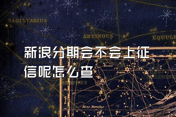 新浪分期会不会上征信呢怎么查