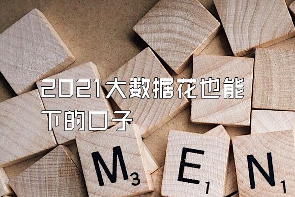 2021大数据花也能下的口子