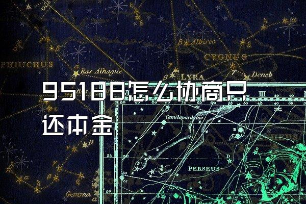 95188怎么协商只还本金