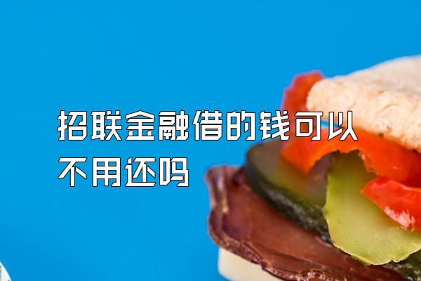 招联金融借的钱可以不用还吗