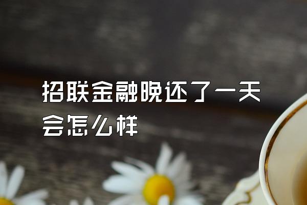 招联金融晚还了一天会怎么样