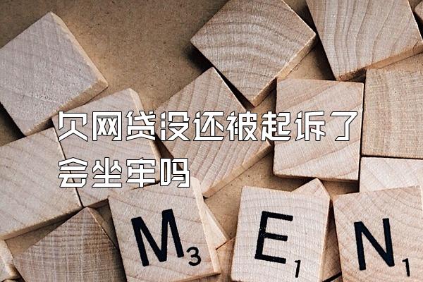 欠网贷没还被起诉了会坐牢吗