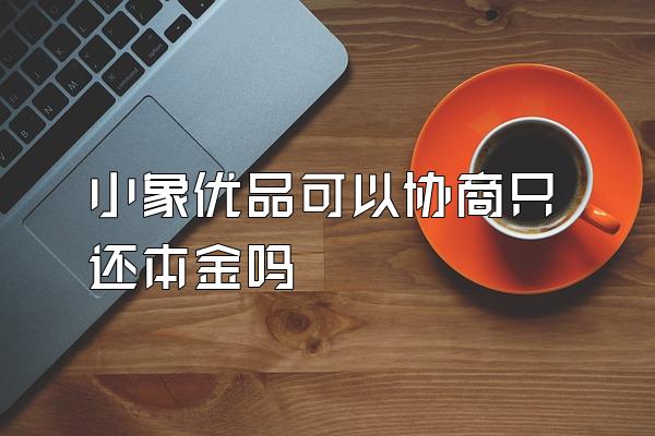 小象优品可以协商只还本金吗