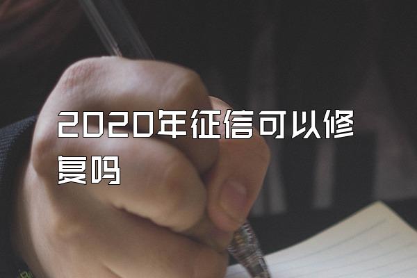 2020年征信可以修复吗