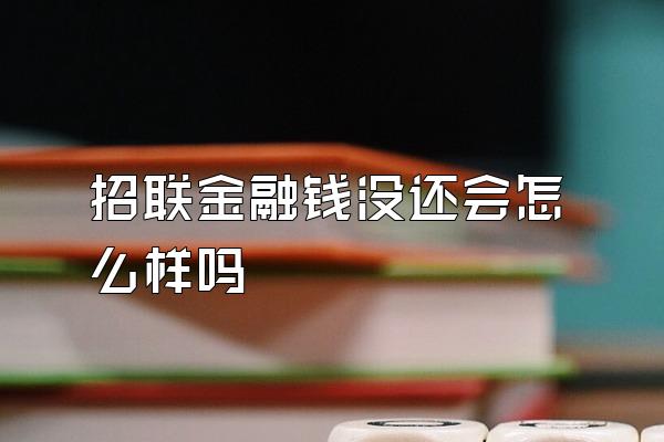 招联金融钱没还会怎么样吗