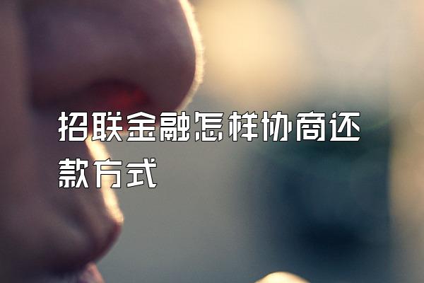 招联金融怎样协商还款方式