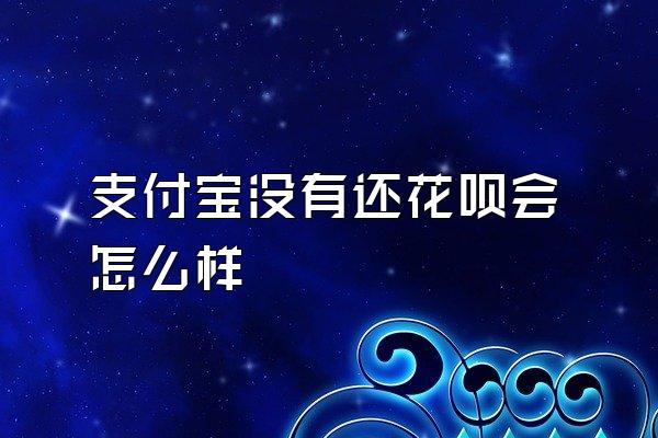 支付宝没有还花呗会怎么样