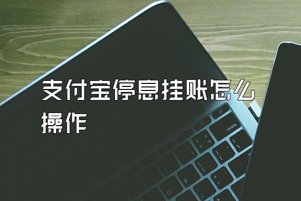 支付宝停息挂账怎么操作