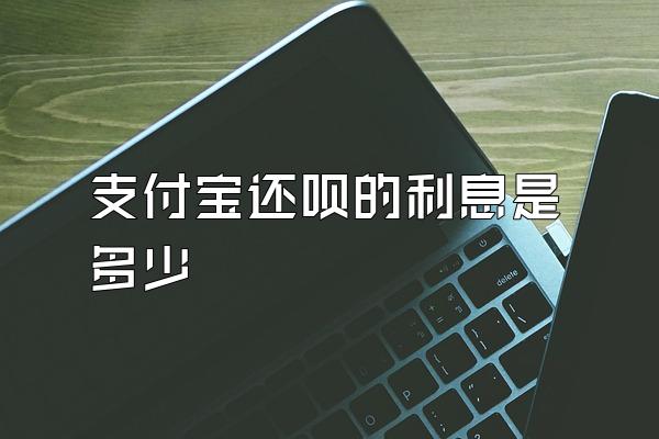 支付宝还呗的利息是多少