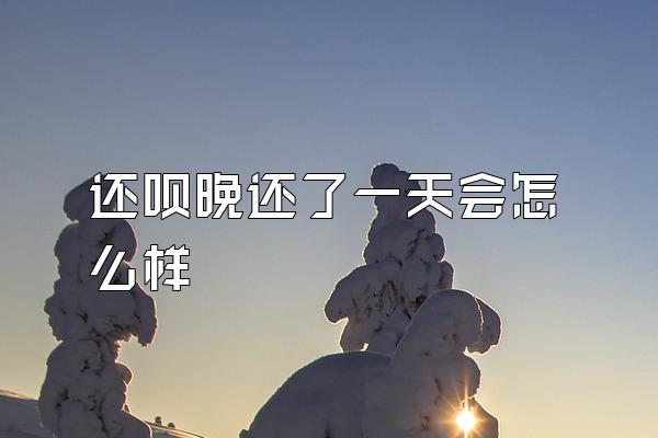 还呗晚还了一天会怎么样