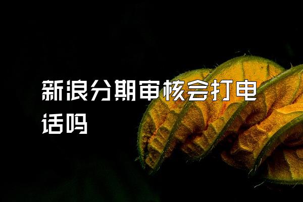 新浪分期审核会打电话吗